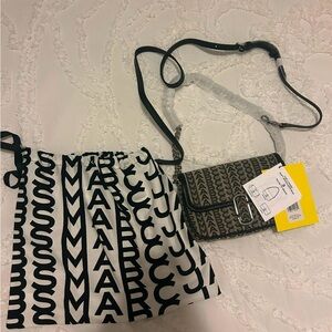 Marc Jacobs Black and Cream Crossbody Bag